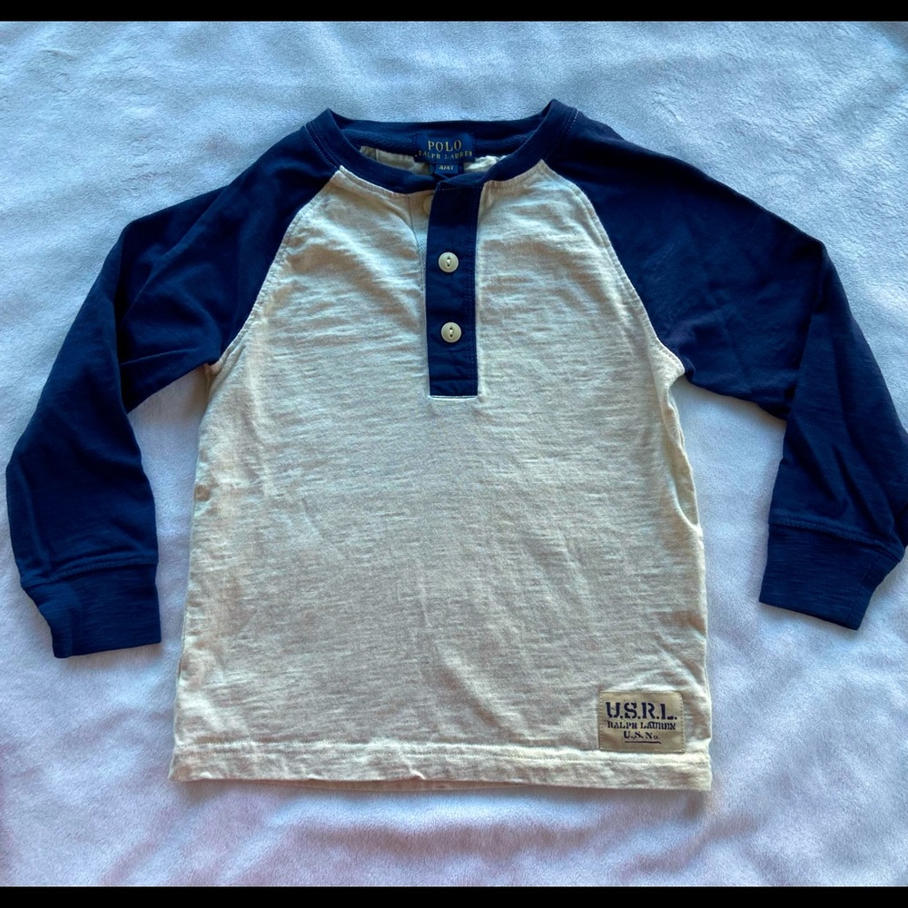 Ralph Lauren Toddler boy long sleeve Henley 4T